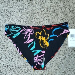 Hurley RVSB Floral Full Coverage Bikini Swimsuit Bottom